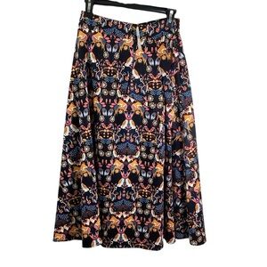 Eva Franco Black Floral Maxi Skirt